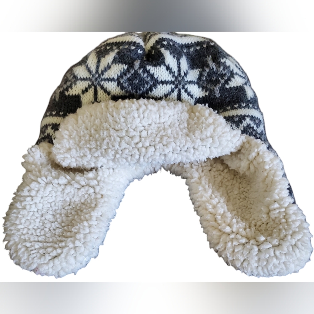 GERTEX Girls Knit Faux Fur Winter Earflap Beanie Hat ~ SIZE 4- 6x
